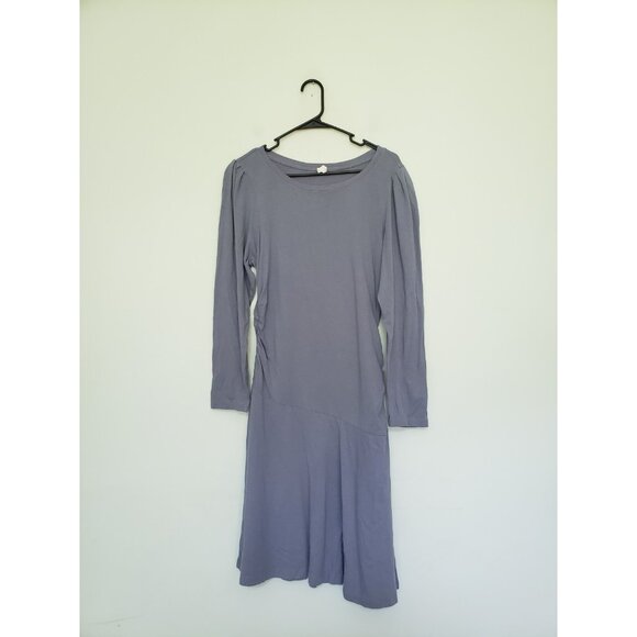 Daily Practice Dresses & Skirts - Daily Practice Womens L T-shirt Dress Blue Side Ruched Stretchy Anthropologie